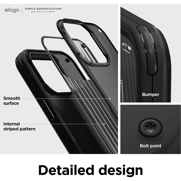 elago Buckler Serisi iPhone 14 Pro Max Klf-Black