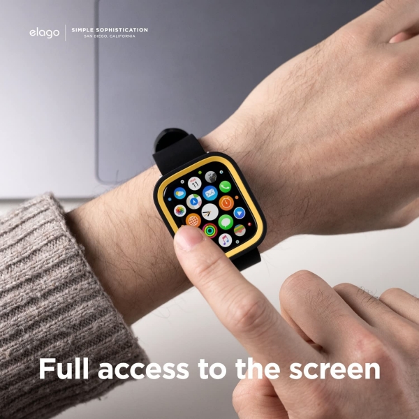 elago Duo Apple Watch 7 Koruyucu Klf (41mm)-Yellow
