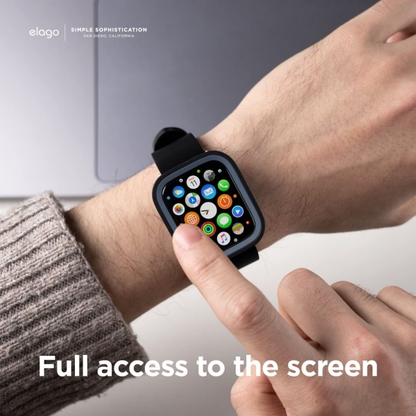 elago Duo Apple Watch 7 Koruyucu Klf (45mm)-Indigo