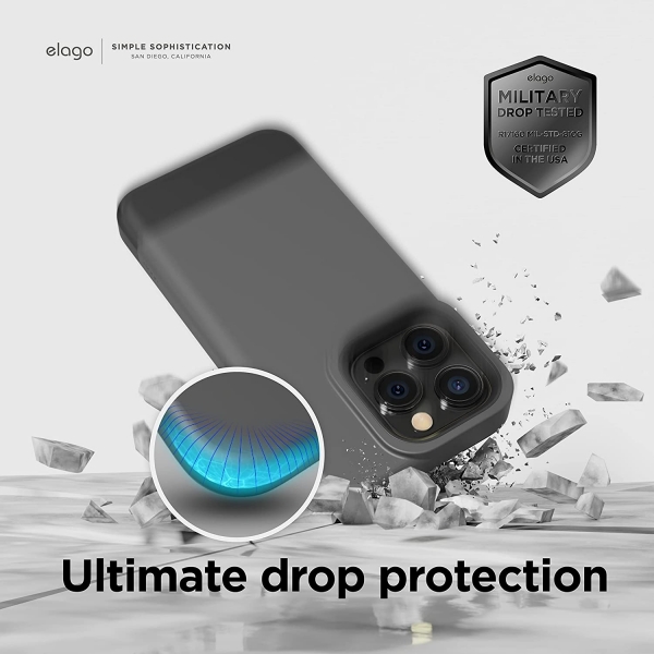 elago Glide Armor Serisi iPhone 14 Pro Klf-Clear/Purple
