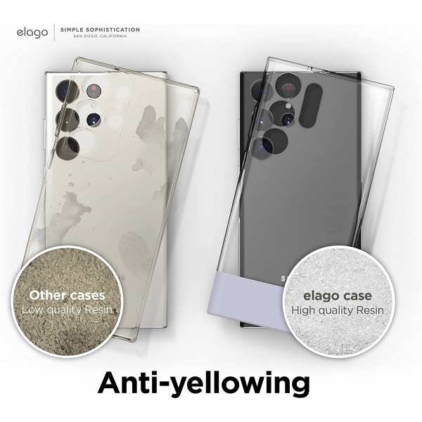 elago Glide Armor Serisi Galaxy S23 Ultra Klf-Clear Metallic Dark Gray