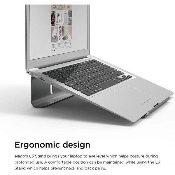 elago L3 Alminyum Laptop Stand-Dark Grey