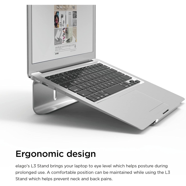 elago L3 Alminyum Laptop Stand-Silver