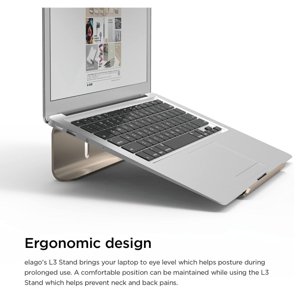 elago L3 Alminyum Laptop Stand-Champagne Gold