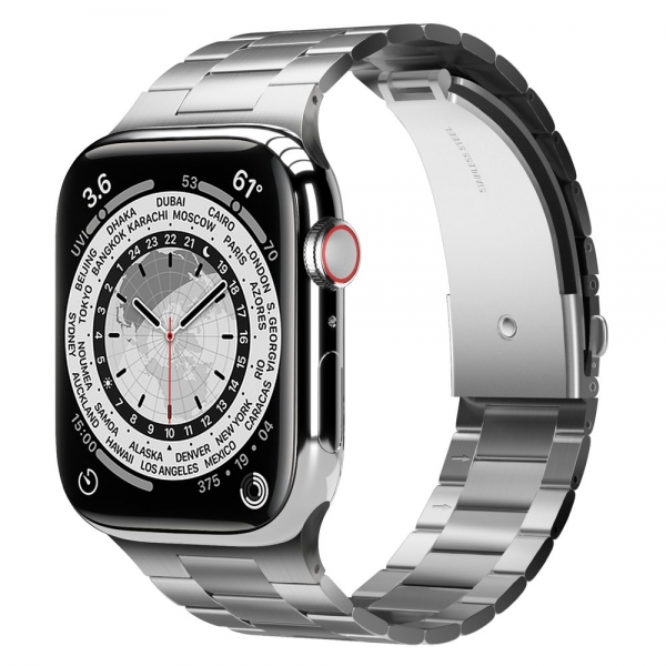 elago Paslanmaz elik Apple Watch 7 Kay (45mm)-Silver