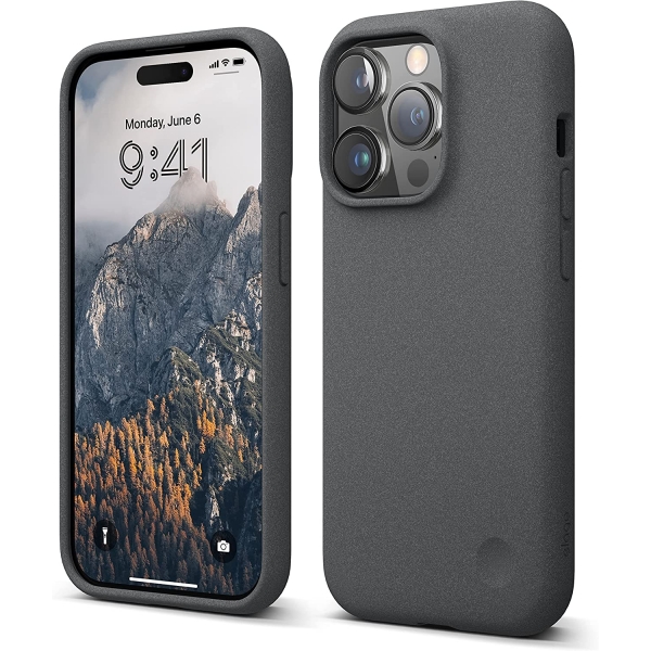 elago Pebble Serisi iPhone 14 Pro Klf-Dark Grey