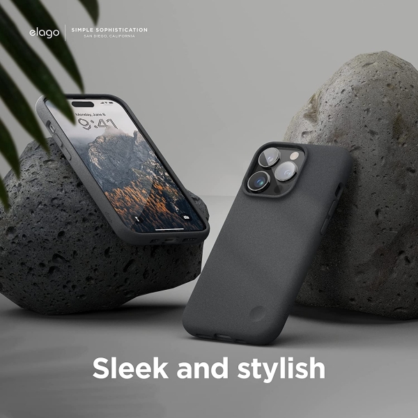 elago Pebble Serisi iPhone 14 Pro Max Klf-Dark Grey