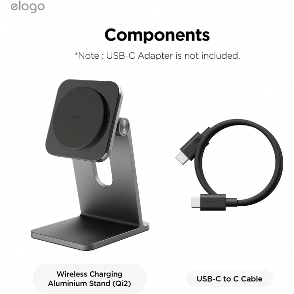 elago Qi2 Kablosuz arj Stand-Black
