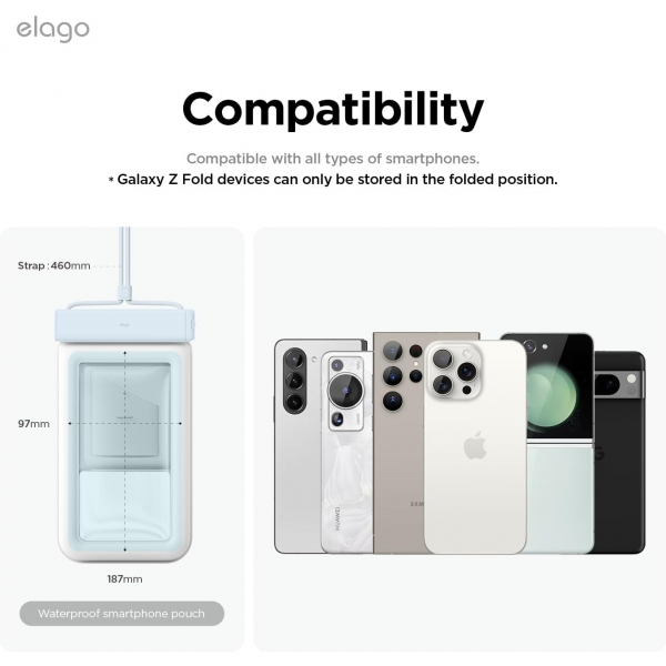 elago Su Geirmez Telefon Klf-Light Blue