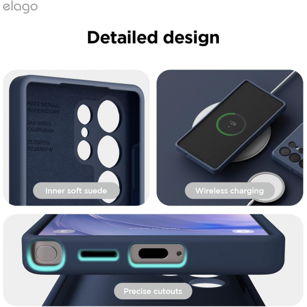 elago Samsung Galaxy S25 Ultra Silikon Klf-Jean Indigo