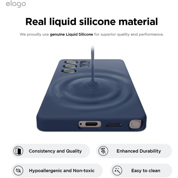 elago Samsung Galaxy S25 Ultra Silikon Klf-Jean Indigo