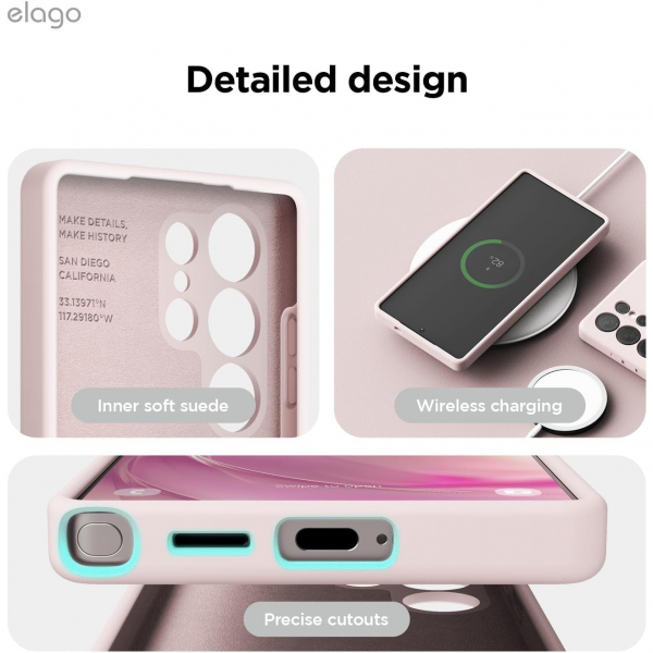 elago Samsung Galaxy S25 Ultra Silikon Klf-Lovely Pink