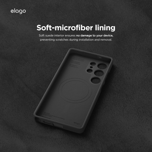 elago Samsung Galaxy S25 Ultra Silikon MagSafe Klf-Black