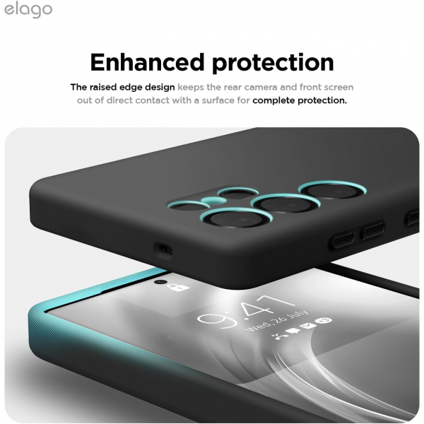 elago Samsung Galaxy S25 Ultra Silikon MagSafe Klf-Black