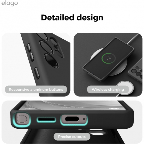 elago Samsung Galaxy S25 Ultra Silikon MagSafe Klf-Black