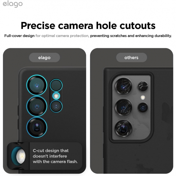elago Samsung Galaxy S25 Ultra Silikon MagSafe Klf-Black