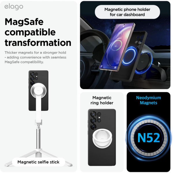elago Samsung Galaxy S25 Ultra Silikon MagSafe Klf-Black