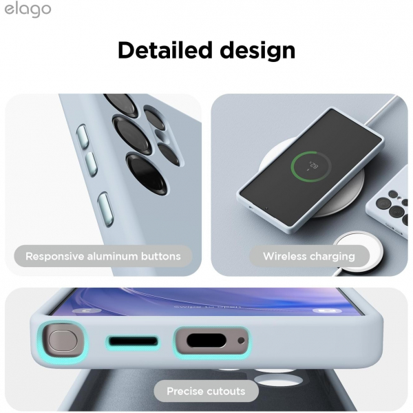 elago Samsung Galaxy S25 Ultra Silikon MagSafe Klf-Light Blue