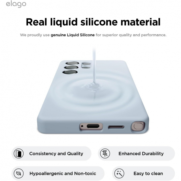 elago Samsung Galaxy S25 Ultra Silikon MagSafe Klf-Light Blue