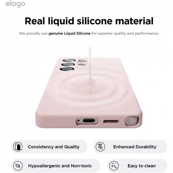elago Samsung Galaxy S25 Ultra Silikon MagSafe Klf-Lovely Pink