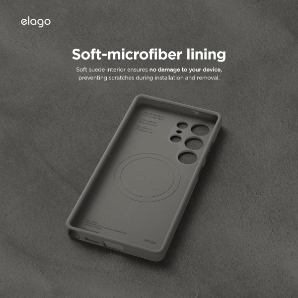 elago Samsung Galaxy S25 Ultra Silikon MagSafe Klf-Medium Grey 