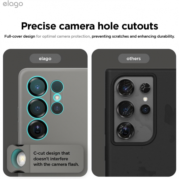 elago Samsung Galaxy S25 Ultra Silikon MagSafe Klf-Medium Grey 