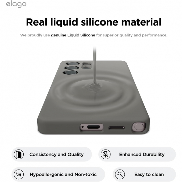 elago Samsung Galaxy S25 Ultra Silikon MagSafe Klf-Medium Grey 