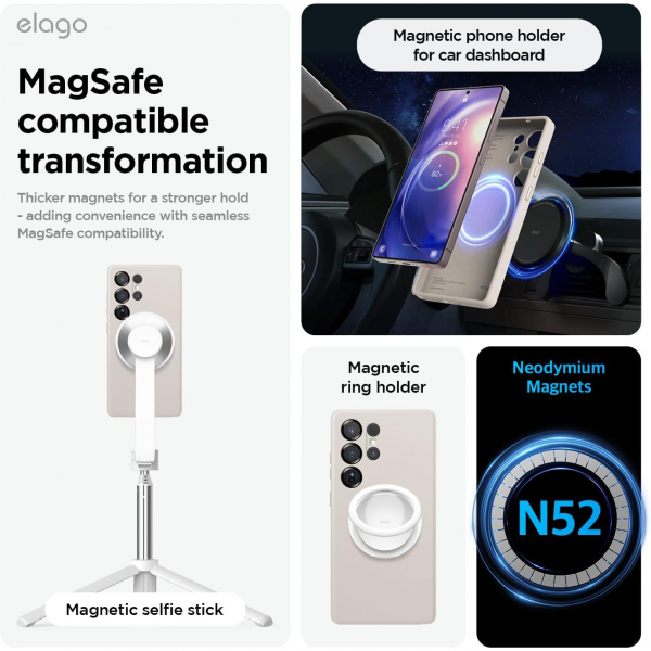 elago Samsung Galaxy S25 Ultra Silikon MagSafe Klf-Stone 