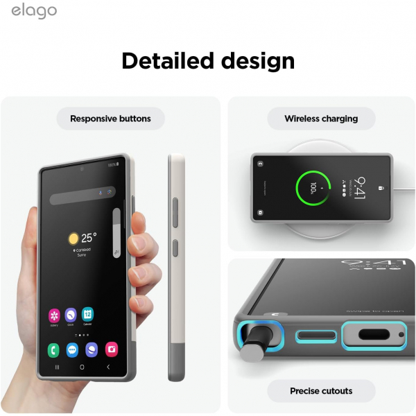 elago Samsung Galaxy S25 Ultra Silikon MagSafe Klf-Stone Grey