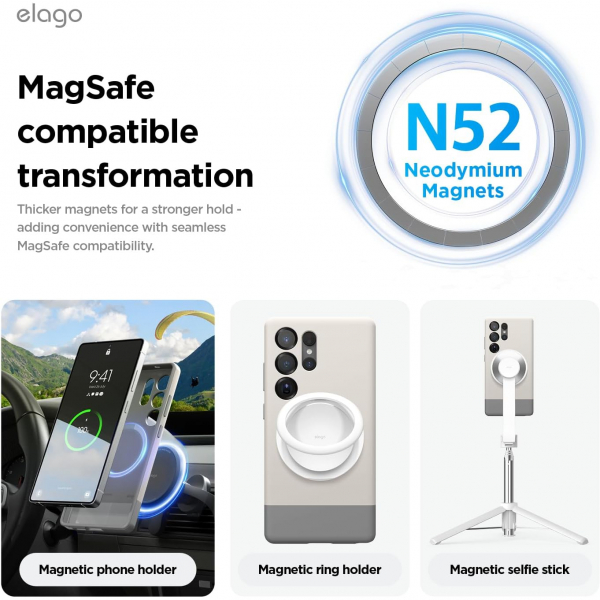 elago Samsung Galaxy S25 Ultra Silikon MagSafe Klf-Stone Grey