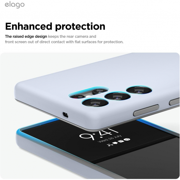 elago Samsung Galaxy S25 Ultra Silikon MagSafe Klf-Light Blue Grey