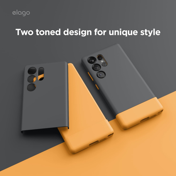 elago Samsung Galaxy S25 Ultra Silikon MagSafe Klf-Dark Grey Yellow