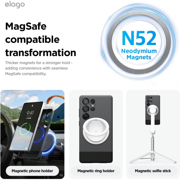 elago Samsung Galaxy S25 Ultra Silikon MagSafe Klf-Dark Grey Black 