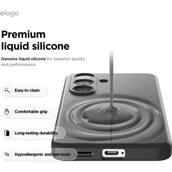 elago Samsung Galaxy S26 Magnetic Silicone K�l�f-Black