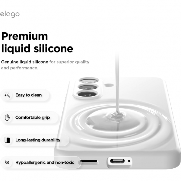 elago Samsung Galaxy S26 Magnetic Silicone K�l�f-White
