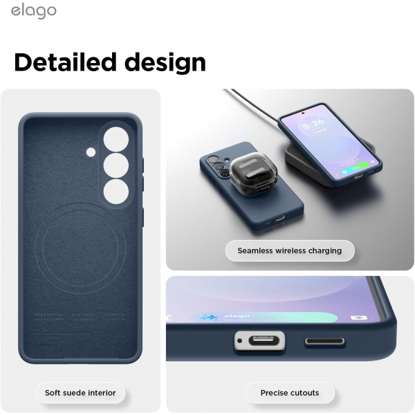 elago Samsung Galaxy S26 Plus Magnetic Silicone K�l�f-Jean Indigo