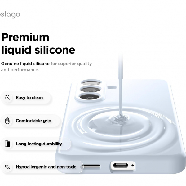 elago Samsung Galaxy S26 Plus Magnetic Silicone K�l�f-Light Blue