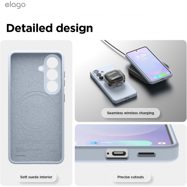 elago Samsung Galaxy S26 Plus Magnetic Silicone K�l�f-Light Blue