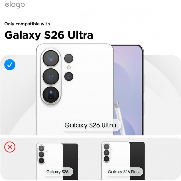 elago Samsung Galaxy S26 Ultra Manyetik Deri K�l�f-Light Grey