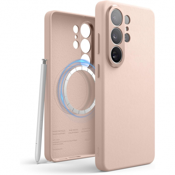elago Samsung Galaxy S26 Ultra Manyetik Deri K�l�f-Lovely Pink