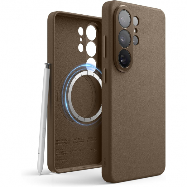 elago Samsung Galaxy S26 Ultra Manyetik Deri K�l�f-Taupe