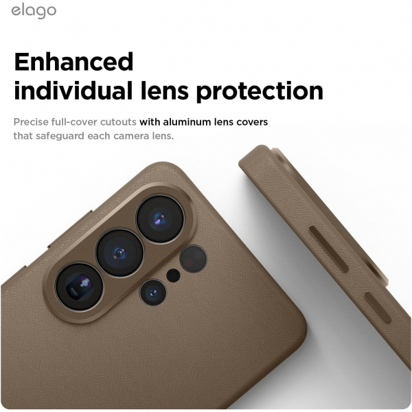 elago Samsung Galaxy S26 Ultra Manyetik Deri K�l�f-Taupe