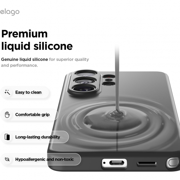 elago Samsung Galaxy S26 Ultra Magnetic Silicone K�l�f-Black