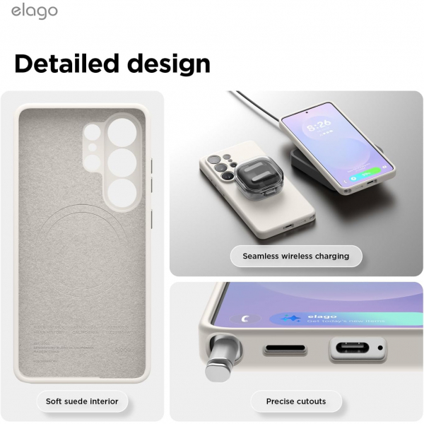 elago Samsung Galaxy S26 Ultra Magnetic Silicone K�l�f-Stone