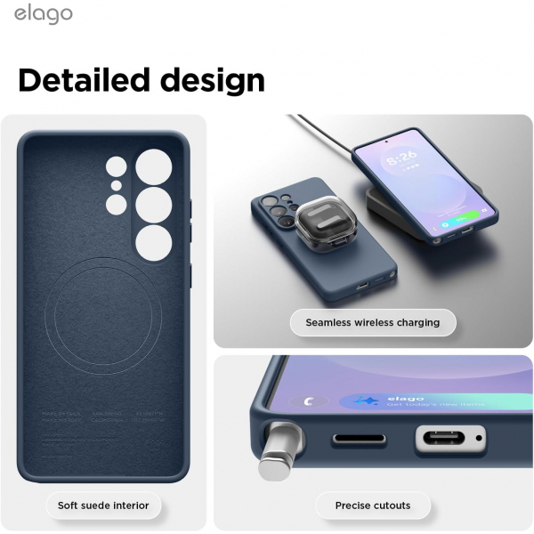 elago Samsung Galaxy S26 Ultra Magnetic Silicone K�l�f-Jean Indigo