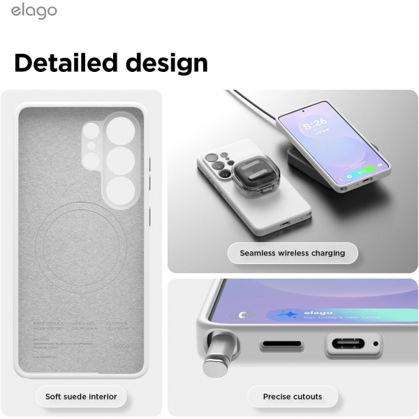 elago Samsung Galaxy S26 Ultra Magnetic Silicone K�l�f-White
