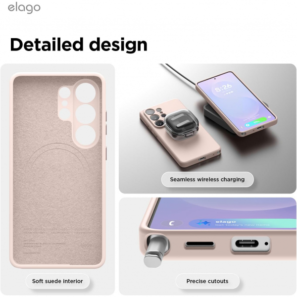 elago Samsung Galaxy S26 Ultra Magnetic Silicone K�l�f-Lovely Pink