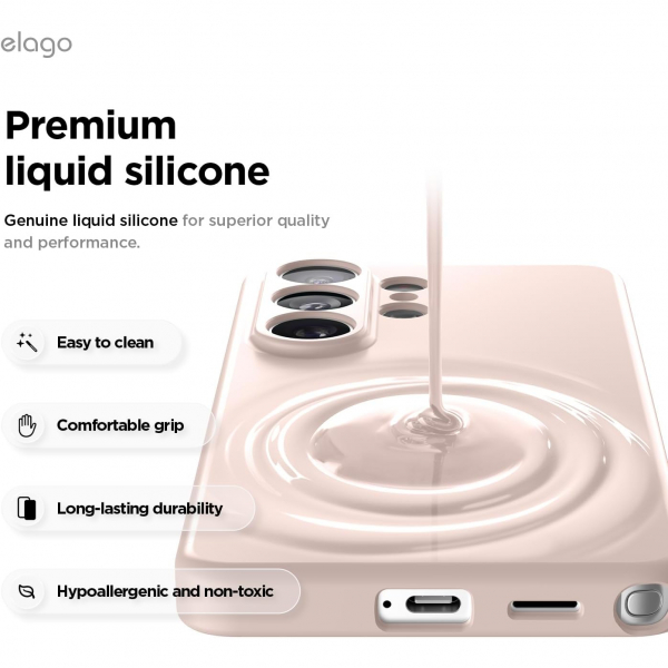 elago Samsung Galaxy S26 Ultra Magnetic Silicone K�l�f-Lovely Pink