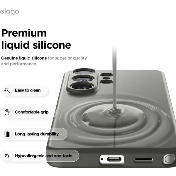 elago Samsung Galaxy S26 Ultra Magnetic Silicone K�l�f-Medium Grey