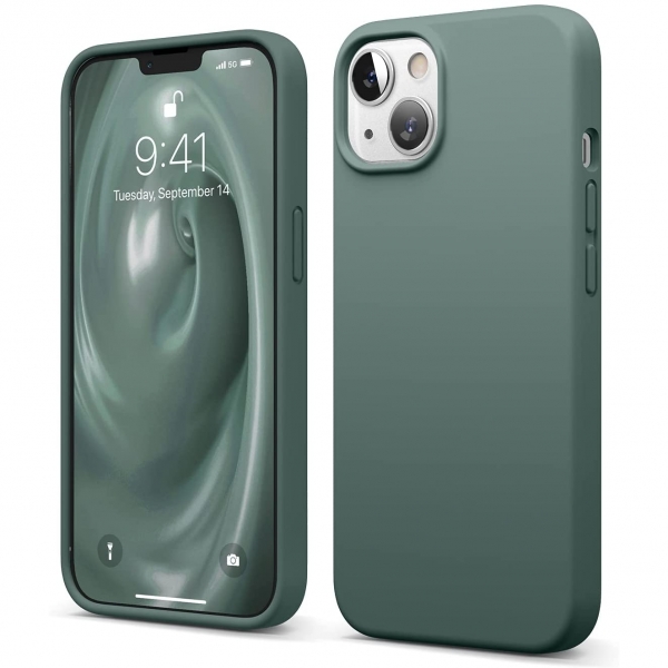 elago iPhone 13 Silikon Klf-Midnight Green